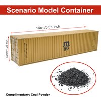 40ft HO Scale Container Model 1:87 Scale Model Shipping Container with Free 10g Coal for Model Railway,DIY,Collection