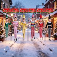 2026 Explosive Long Leg Christmas Elf with Music, Light, Doll, Festival Atmosphere Decoration, Vinyl Head, Male and Female Handm