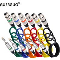 1PC Microphone Cable XLR 3-Pin to Jack 6.5mm Mic Lead Aux Cord TRS 6.35 mm/6.5 mm Male to XLR Female Cord for AMP Pro Audio