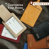 Custom Name Lizard Skin Luggage Tag Personalized Embossed Pu Leather Baggage Tag Engraved Name Travel Suitcase Id Label