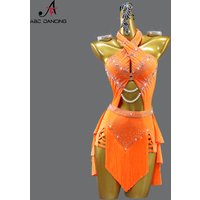 2026 New Latin Dance Clothes Line Skirt Women's Prom Sport Dress Stage Tassel Girls Costume Samba Outfit Midi Parties Suit Ball