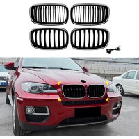 For BMW X5 E70 X6 E71 2006-2013 LED With/Without Lights Middle Grille With Single/Double Bars Spoiler Modification Body Kit