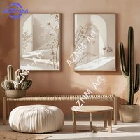 Minimalist Arch Landscape Canvas Print Bohemian Art Wall Art Poster for Modern Living Room Bedroom Bathroom Home Decor