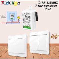 433mhz Wireless Self-powered Switch 110v 220v Kinetic Switch Remote Control On Off Wall Light Switch Without Battery Waterproof