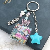 Anime The Disastrous Life of Saiki K Saiki Kusuo Inspired Keychain Handmade Matching Phone Chain Beaded Pendant Keychain Gifts