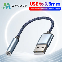 USB to 3.5mm Audio Jack Adapter USB A to 3.5mm TRRS USB to Audio Jack Adapter Headset External Stereo Sound Card for PC Laptop