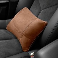 Car Lumbar Pillow Waist Support Lumbar Cushion Suede Fabric Backrest Memory Foam Lumbar Pillow Car Comfortable Auto Accessorie