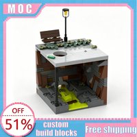 NEW 282 Parts MOC Sewer Street Diorama Scene Model Custom Creative Building Blocks Educational Assembly Toy Display Popular Gift