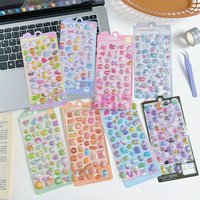 3D Cute Jelly Animal Stickers for DIY Scrapbook Journal Laptop Phone Case Decor Kawaii Aesthetic Stationery Home Decoration