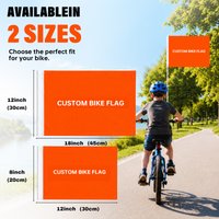 2 Stück 3-lagige doppelseitige Fahrradflagge nach Maß – doppelt genähte Kanten, lebendige Farben, nur Flagge