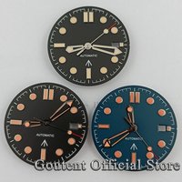 Goutent 31mm Sterile Black/Blue Watch Dial With Hands Fit NH35 NH36 ETA2824 Pt5000 2836 Miyota 8215 821A DG2813/3804 Movement