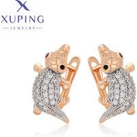 Xuping Jewelry New Arrival Fashion Animal Charm Gold Color Plated Huggies Earrings for Women Girl Party Gift X000917472