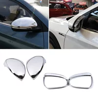 For Hyundai Tucson 2015-2020 Rearview Mirror Protector Shell Cover Side Mirror Rain Visor Trim ABS Chrome Sticker Cover