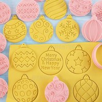 Round Christmas Snowflake Cookie Cutter 10Pcs New Year Cookie Cutter Perfect for Holiday and Christmas Baking Cookie Molds