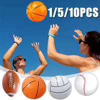 Inflatable Beach Ball Multi Sport for Football Baseball Rugby Basketball Swimming Pool Beach Volleyball Games Outdoor Water Play