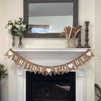 Bride To Be Burlap Banner Bridal Shower Decorations Bachelorette Party Supplies Garland Rustic Wedding Engagement Party Dรฉcor
