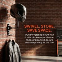 AliExpress NONE Premium Aluminum Alloy Stainless Steel Helmet Hanger 180° Rotatable Wall Mounted Rack for Bike Gear Home Garage Gift for Riders