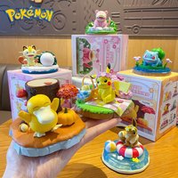 Authentic Pok é mon Natural Wilderness Blind Box Series Fashion Game Scene Desktop Accessories Pikachu Dumb Beast Handmade Gift