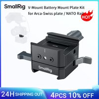 SmallRig V-Mount Battery Mount Plate Kit for Arca-Swiss plate / NATO Rail Rotatable V-Lock Design Unobstructed Camera Operation