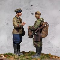 1/35 Resin unpainted model kit, military theme, Red Army Airborne Commander unassembled and unpainted GK, 1277R