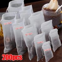 100-700PCS Disposable Tea Filter Bags Non-woven Fabric Tea Bag with Drawstring Kitchen Filter Paper for Coffee Herb Loose Tea