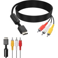 For Sony PS2/PS3/PS1 1.8m AV Audio Cable Game Composite 3 RCA Copper Console Wire AV Cable For N64/NGC/SFC RGB/AV Multi Adapter