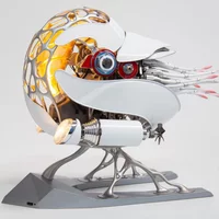 Metal Mechanical Nautilus Poseidon Model Kit DIY 3D Mechanical Nautilus Assembly Kit Ornament Movable with Lighting Toys MR0536