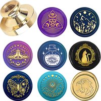 1pc Magic Pattern and Animal Wax Seal Stamps 25mm Interchangeable Magic Bottle Pattern Brass Wax Seal Stamps for Decorating Invi