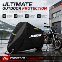 All-Weather Motorcycle Cover Outdoor Protection Waterproof 190T Oxford Cloth For For Malaguti XSM 2008-2024