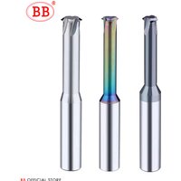 SWYBB 1 Tooth Thread Milling Cutter Tungsten Carbide Steel CNC Machining Aluminum 60 Degree M1.2 M1.6 M2 M2.5 M3 M4 M5 M6 M8