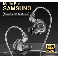 Type-C Wired Earphone For Samsung Galaxy S25 S24 S23 S22 21 Ultra Plus 3.5MM in-Ear Earphone HiFi Bass Stereo Gaming Headphone