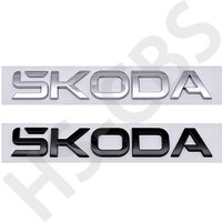 1 szt. Emblemat 3D ABS SKODA, naklejka samochodowa z logo SKODA, naklejka na tylną klapę bagażnika, akcesoria samochodowe do dekoracji zewnętrznej