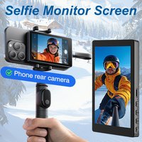 Magnetic Phone Vlog Selfie Monitor Screen, Wireless Back Camera Monitor for Live Streaming & Video Recording, iPhone & Android