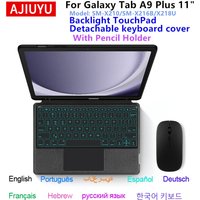 Backlight Magic Keyboard for Samsung Galaxy Tab A9 Plus Case A9+ 11 inch SM-X210 X216 X218 Tablet Smart TouchPad Keyboard Cover
