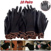 10Pair Protective Work Gloves Wear-resistant Non-slip Anti-static Gardening And Woodworking Machinery Durable Safety Work Gloves