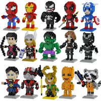 Hero Cartoon Micro Particle Building Blocks Children Assembly Toy Anime Action Figure Boy Girl Kid Gift Cute Toy Building Bricks