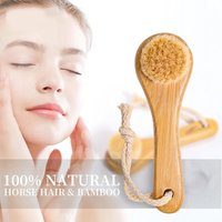 1Pc Beauty Skin Care Brush Face Cleansing Brush Soft Natural Bamboo Hair Facial Cleansing Massage Portable Wash Deep Clean Face