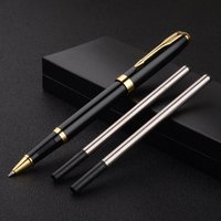 7 PCS Metal gel pen set 0.5 mm ballpoint pen for writing blue black Stationery Office School Supplies