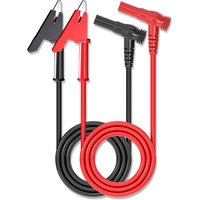 1 Pair Alligator Clip to Banana Plug Test Cable Lead Connector Dual Probe 4mm Crocodile Clip For Multimeter Measure Tool