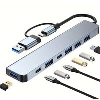 7-in-1 USB 3.0 HUB USB C HUB TYPE-C to 5 USB PD TYPE C Adapter 5Gbps Fast Speed Tramsmission USB C Docking Station For PC Laptop