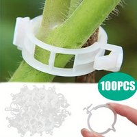 100 Plastic Plant Clips, Reusable Support Connectors, Protect Grafted Plants, Fix Vegetables and Tomatoes, Gardening Supplies