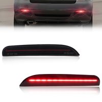 2Pcs For 2012 2013 2014 2015 2016 2017 FIAT 500 Rear Bumper Reflector Light Brake Light Tail Light DRL Turn Signal Light Red LED