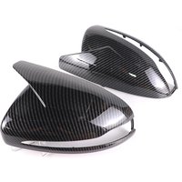 For Mercedes-Benz B, C, E, S, CLS, GLA, GLC W205 carbon fiber pattern /Glossy Black bull horn replacement mirror cover