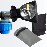 1/3/5Pcs Black Gray Outdoor Faucet Cover, Winter Freeze Protection Insulation for Water Taps, Garden Faucet Protector