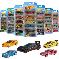 Original Hot Wheels 5 Car Pack Toys Boys 1/64 Diecast Retro Racers HW Motor Shows Mopar Flames Let's Race X-racers Batman Gift