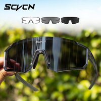 SCVCN Photochromic Hiking Eyewear Cycling Glasses Sports Sunglasses for Women Outdoor Road MTB Bike Glasses UV400 Men Windproof