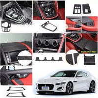 Für Jaguar F-TYPE 2013-2024 Real Carbon Fiber Center Konsole Getriebe Shift Panel Interior Center Trim Abdeckung Set kit Zubehör