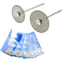 5pcs Dental Diamond Disc Disks Double Sided Grit Cutting Disc Tool Thickness Dental Lab C19/220