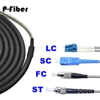 outdoor patch cord 50m 2/4 cores 7.0mm 2C 4C CPRI LC SC FC APC SM DVI waterproof FTTH jumper optical fiber armored cable 2 core