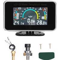 3-in-1 Car LCD Meter Digital Oil Pressure Voltage Water Temperature Gauge Universal Instrument 9-36V for Car Truck SUV RV